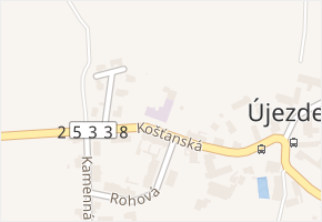 Košťanská v obci Újezdeček - mapa ulice