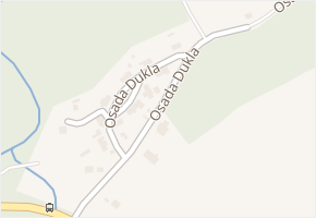 Osada Dukla v obci Újezdeček - mapa ulice