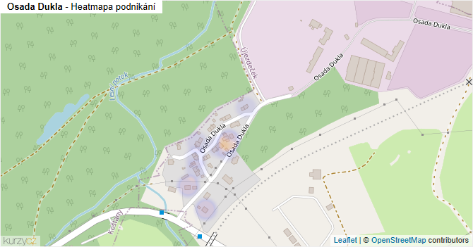 Osada Dukla - mapa podnikání