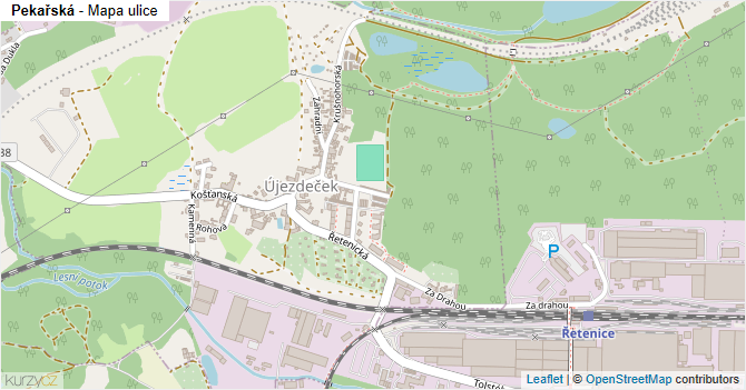 Pekařská - mapa ulice