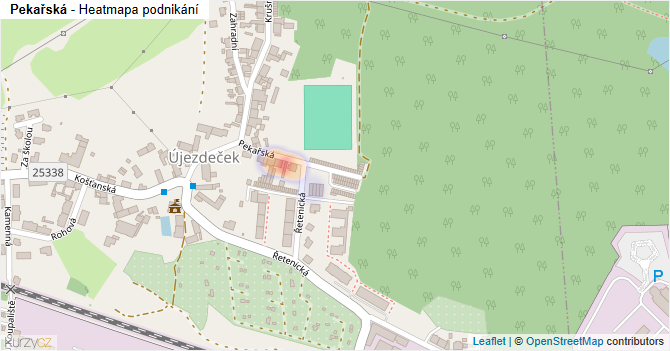 Pekařská - mapa podnikání