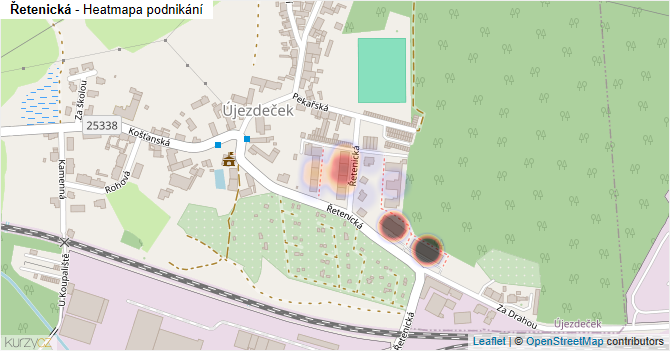 Řetenická - mapa podnikání
