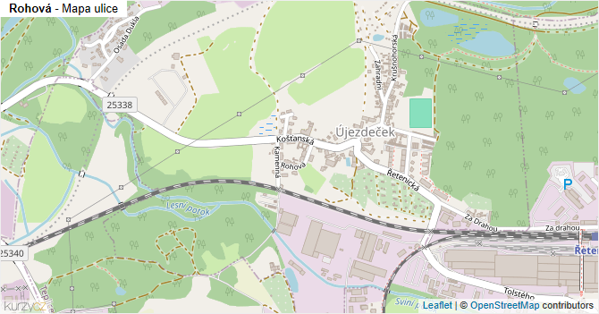 Rohová - mapa ulice