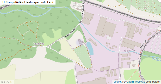 U Koupaliště - mapa podnikání
