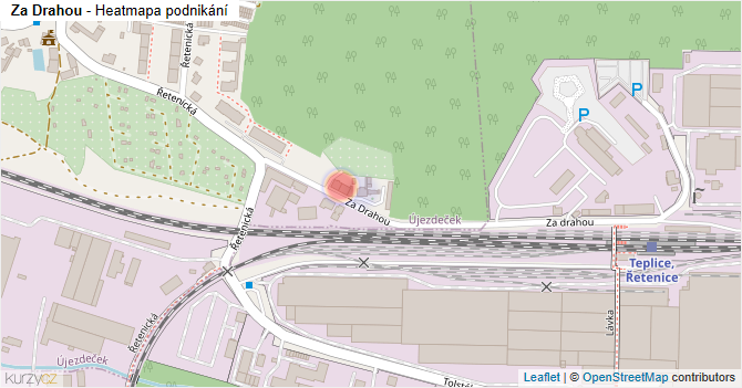 Za Drahou - mapa podnikání