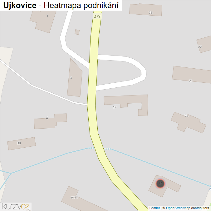 Mapa Ujkovice - Firmy v obci.