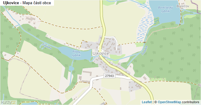 Ujkovice - mapa části obce