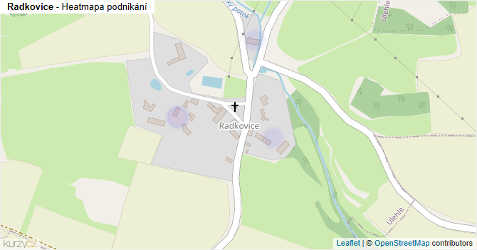 Radkovice - mapa podnikání