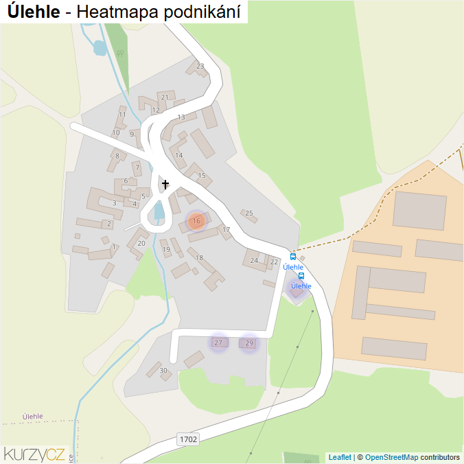 Mapa Úlehle - Firmy v části obce.