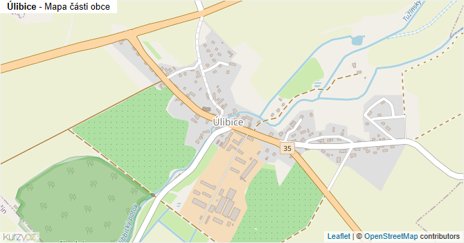 Úlibice - mapa části obce