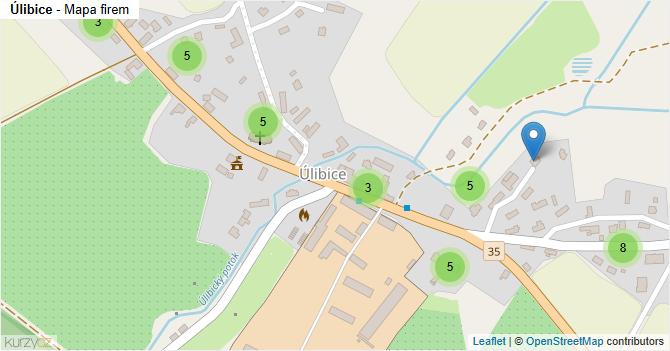 Úlibice - mapa firem