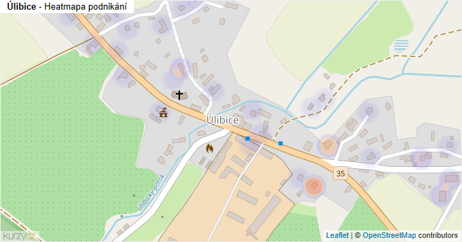Úlibice - mapa podnikání
