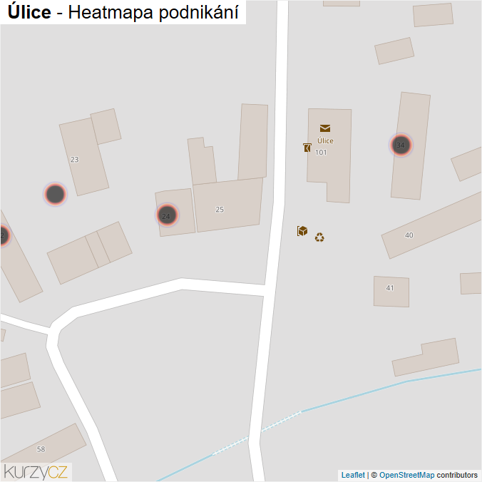 Mapa Úlice - Firmy v obci.