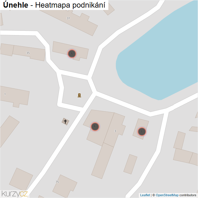 Mapa Únehle - Firmy v obci.