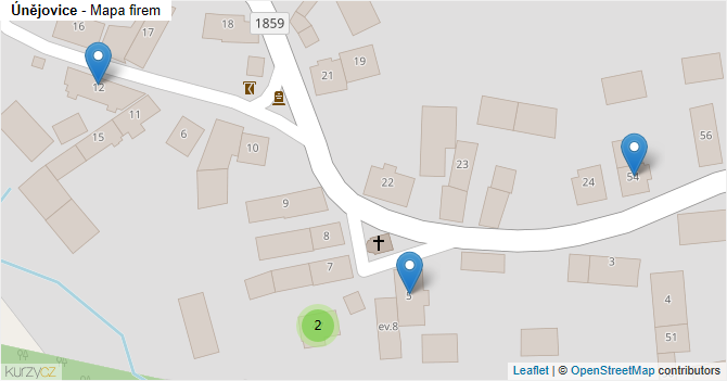 Únějovice - mapa firem