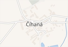 Číhaná v obci Úněšov - mapa části obce