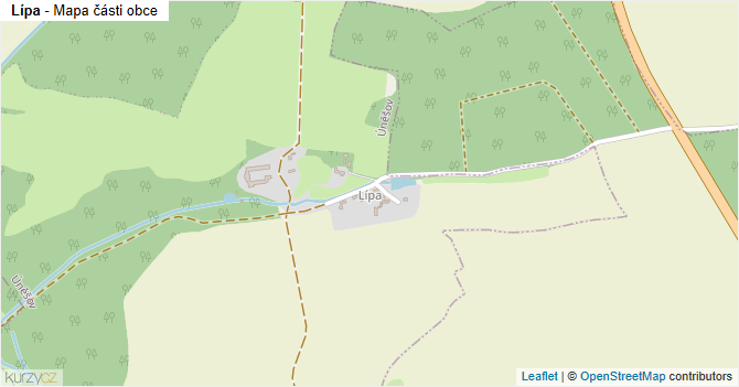 Lípa - mapa části obce