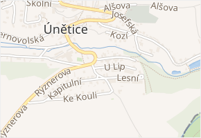 Ke Křížku v obci Únětice - mapa ulice