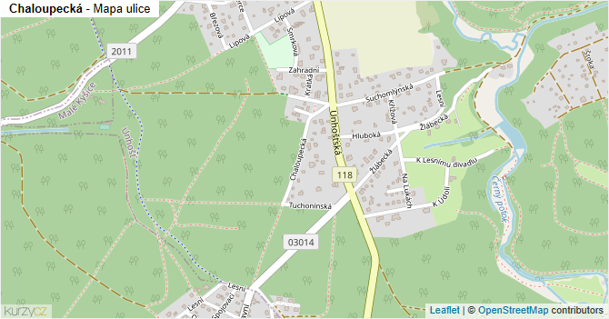 Chaloupecká - mapa ulice