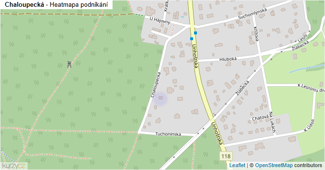 Chaloupecká - mapa podnikání