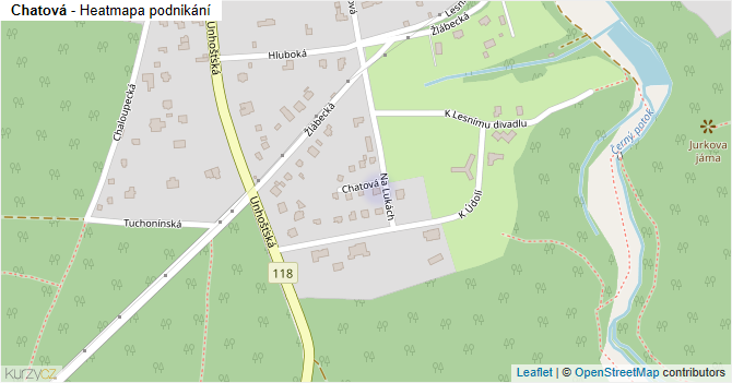 Chatová - mapa podnikání