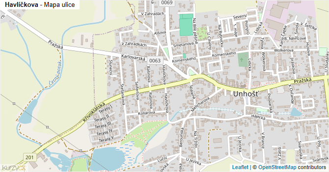 Havlíčkova - mapa ulice