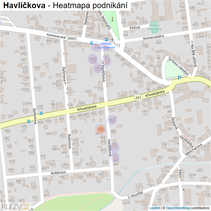 Mapa Havlíčkova - Firmy v ulici.