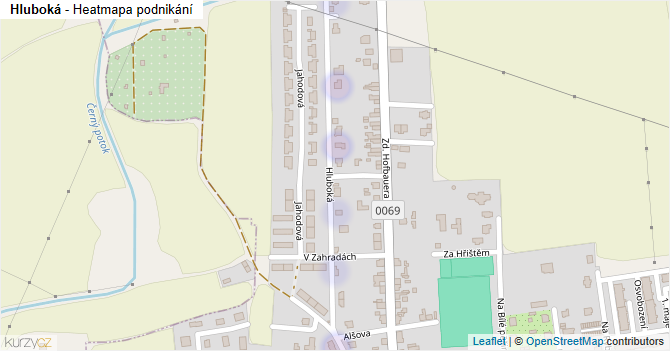 Hluboká - mapa podnikání