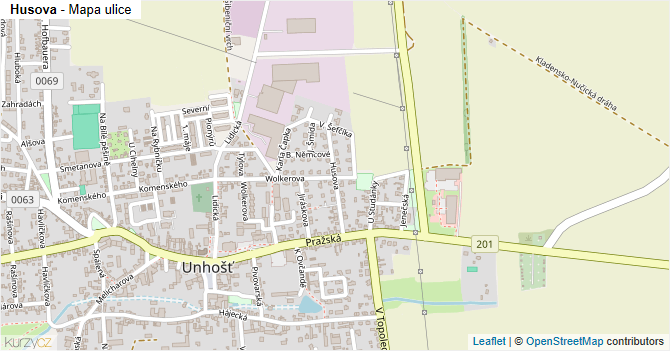 Husova - mapa ulice