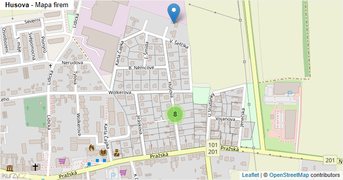 Husova - mapa firem