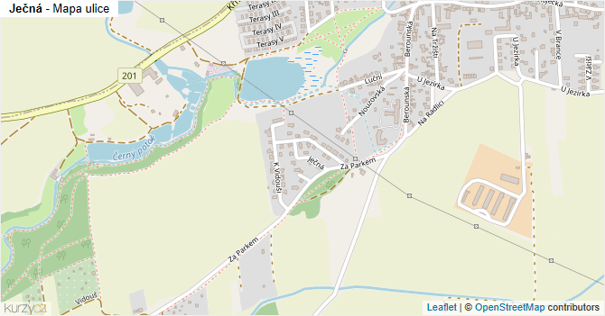 Ječná - mapa ulice