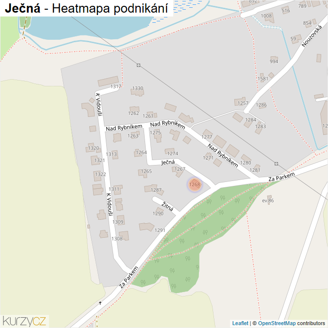Mapa Ječná - Firmy v ulici.