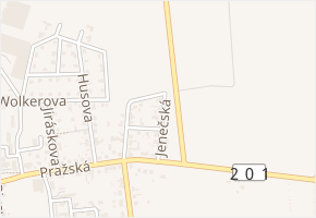 Jenečská v obci Unhošť - mapa ulice