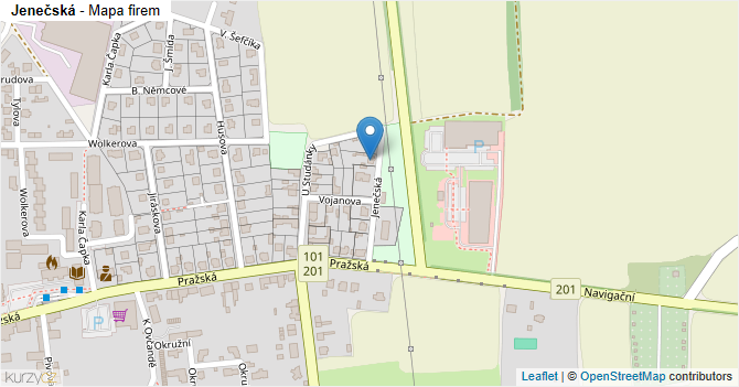 Jenečská - mapa firem
