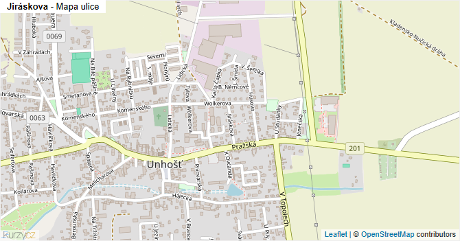Jiráskova - mapa ulice