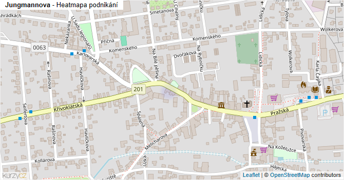 Jungmannova - mapa podnikání