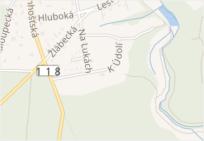 K Údolí v obci Unhošť - mapa ulice
