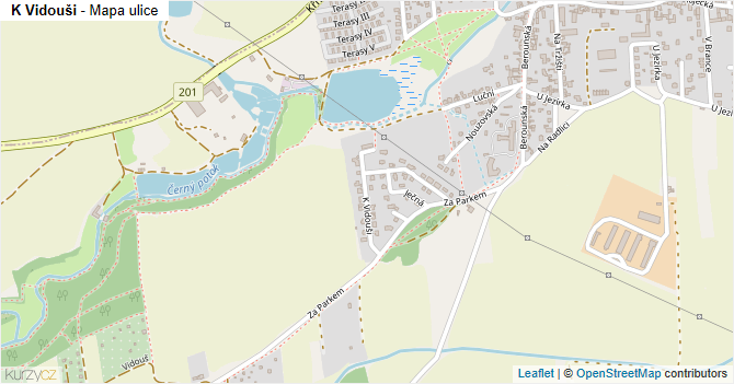 K Vidouši - mapa ulice