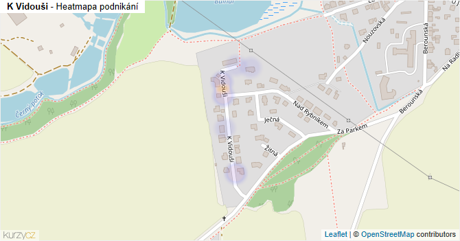 K Vidouši - mapa podnikání