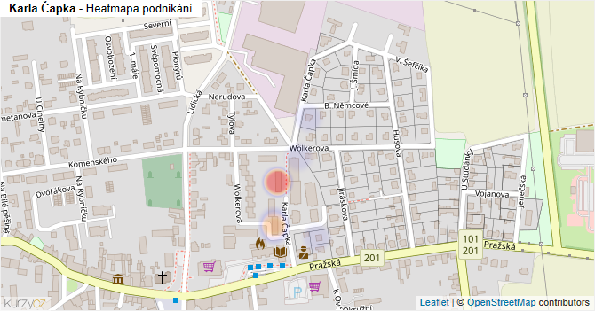 Karla Čapka - mapa podnikání