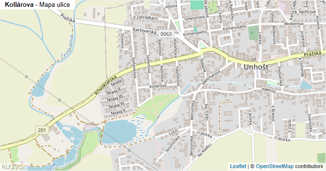 Kollárova - mapa ulice