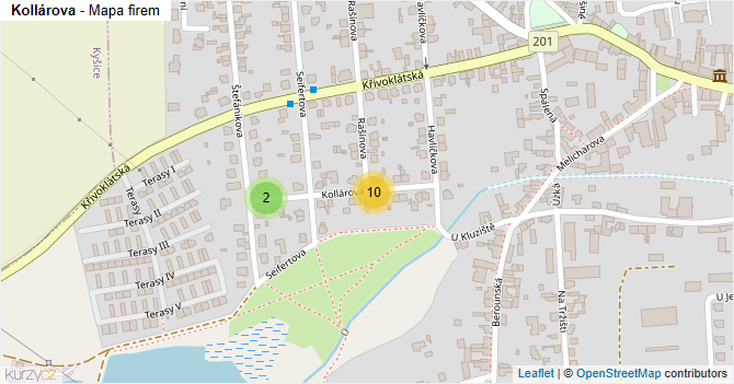 Kollárova - mapa firem