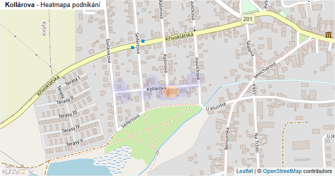 Kollárova - mapa podnikání
