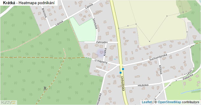Krátká - mapa podnikání
