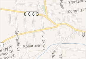 Křivoklátská v obci Unhošť - mapa ulice