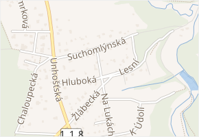Křížová v obci Unhošť - mapa ulice
