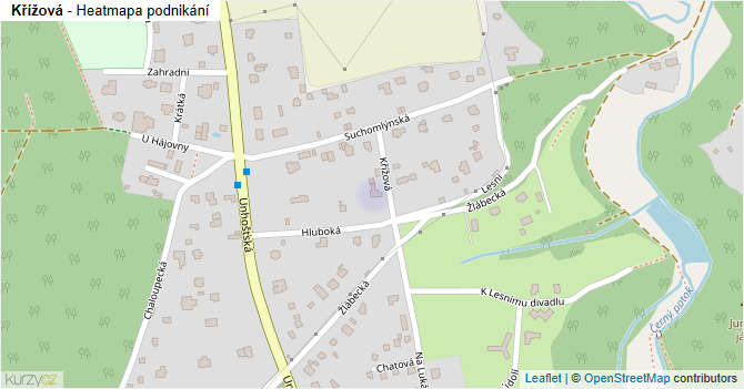 Křížová - mapa podnikání