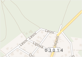 Lesní v obci Unhošť - mapa ulice