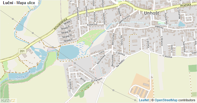 Luční - mapa ulice