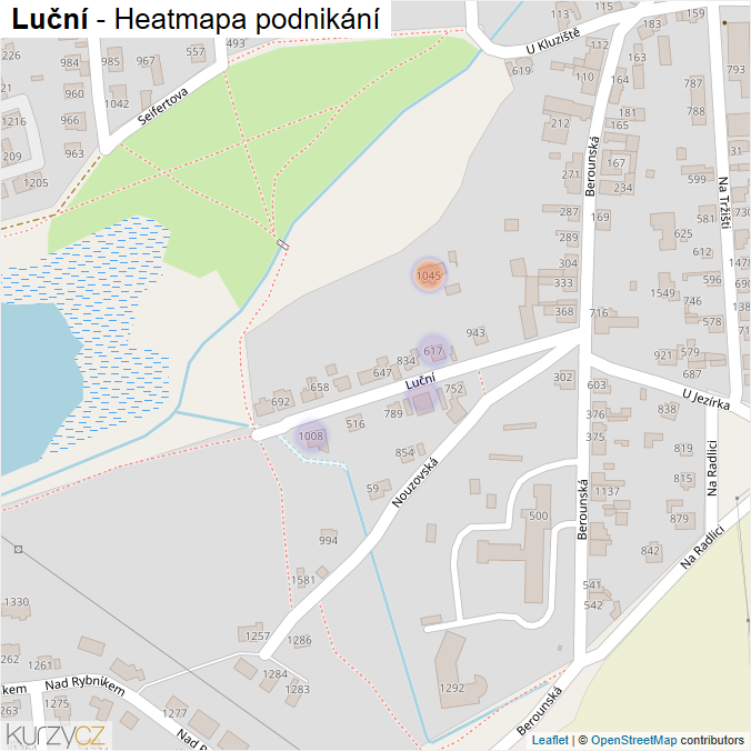 Mapa Luční - Firmy v ulici.